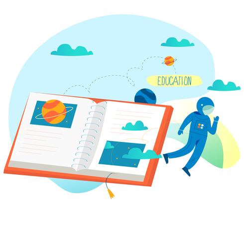 Education, online training courses, distance education flat vector illustration