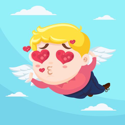 Boy With Heart Eyes vector