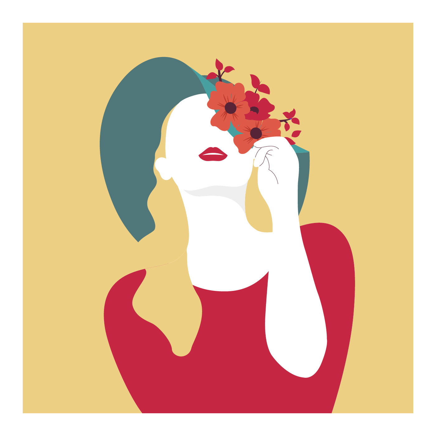 Download Girl With Flowers Hat Vector Illustration 272615 Vector ...