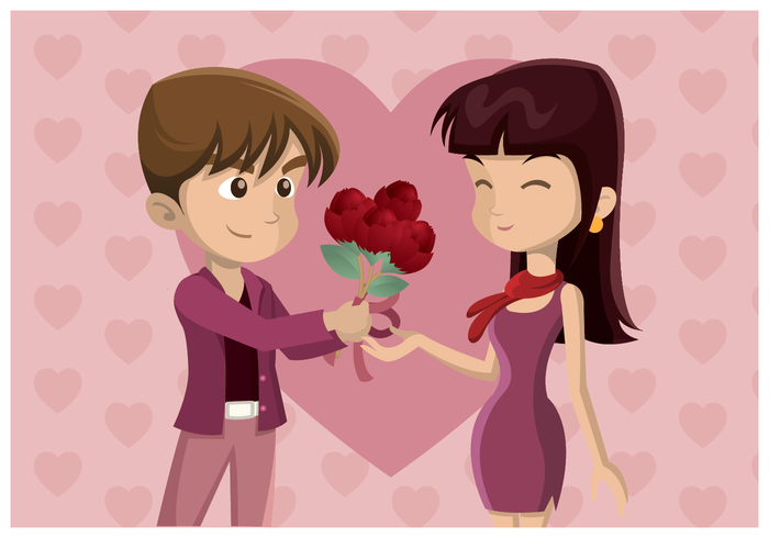 Boy And Girl In Love vector