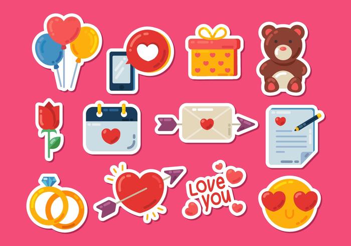 Valentines Day Elements Set vector