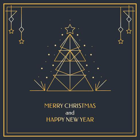 Geometric Holiday Card Vector