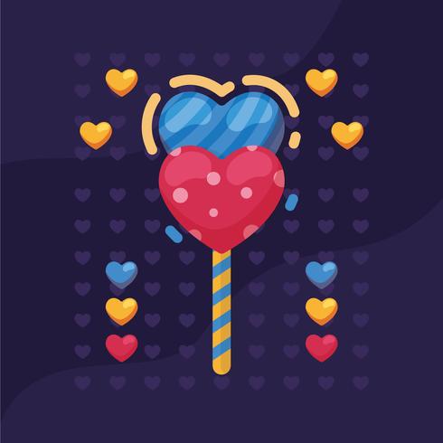 Valentine candy hearts Vector