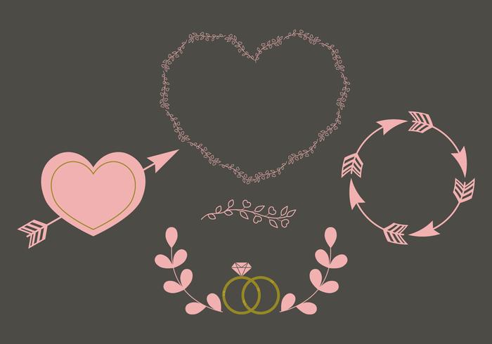 Valentine's Day Frames vector