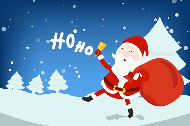 Santa Claus comming vector