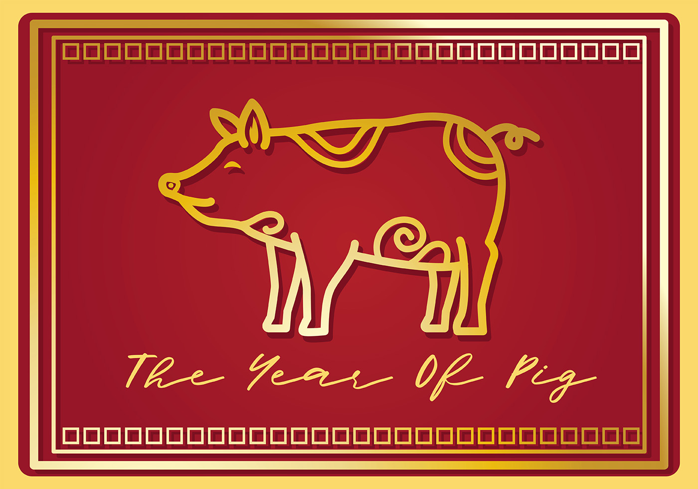 Vector illustration pig celebration chinese happy year preview Chinese New Year Pig 272838 Vector Art at Vecteezy