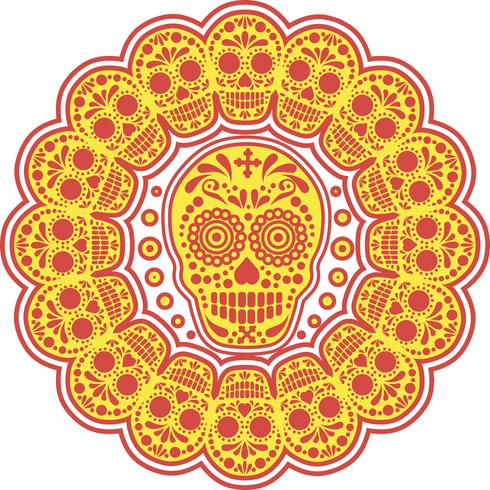 mexican sugar skull vector