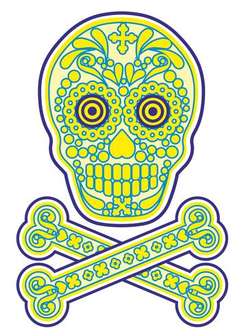 calavera de azúcar mexicana vector