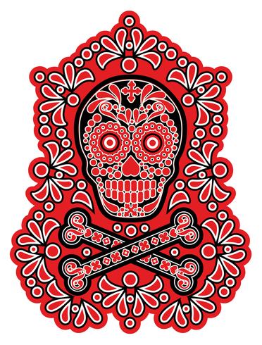 calavera de azúcar mexicana vector