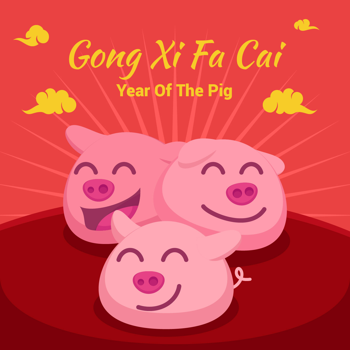 chinese new year pig - Download Free Vectors, Clipart Graphics & Vector Art1400 x 1400