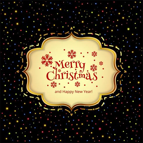 Beautiful merry christmas celebration card background vector