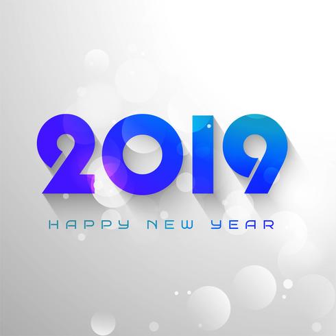 Celebración 2019 colorido feliz año nuevo fondo vector