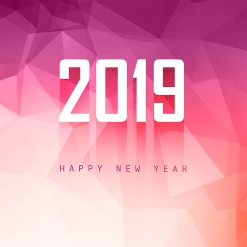 2019 feliz año nuevo fondo diseño creativo vector