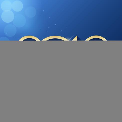 Happy New Year 2019 text design vector