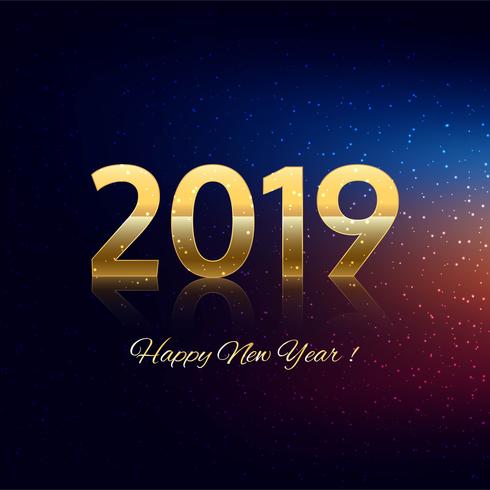 2019 Happy New Year background creative design vector