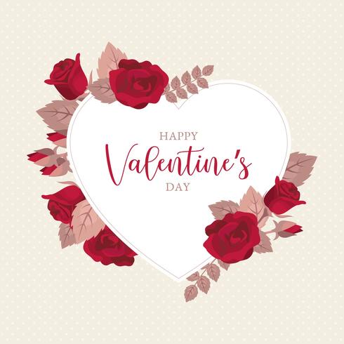 Valentines day frame vector