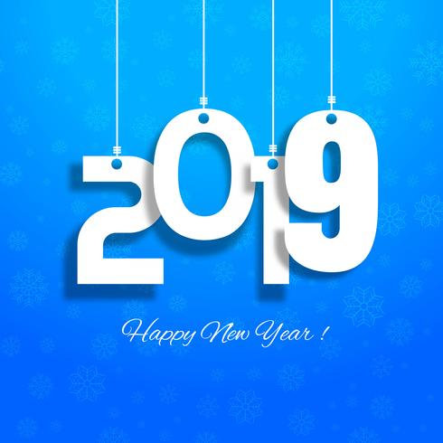 Celebration 2019 colorful happy new year background vector