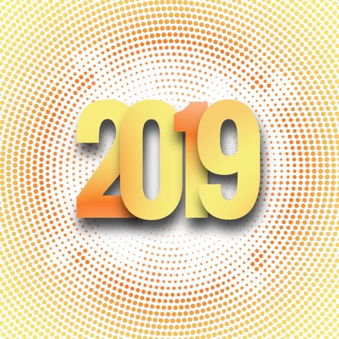 2019 feliz año nuevo fondo diseño creativo vector