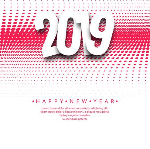 2019 Happy New Year background creative design vector