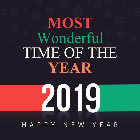 Celebration 2019 colorful happy new year background vector