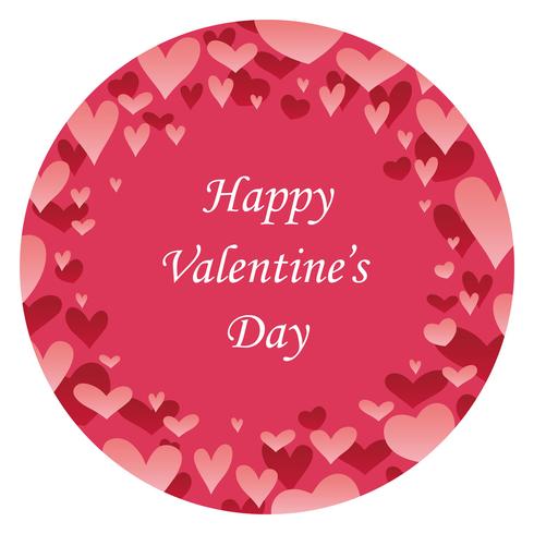 Valentine’s Day abstract round background with text space. vector