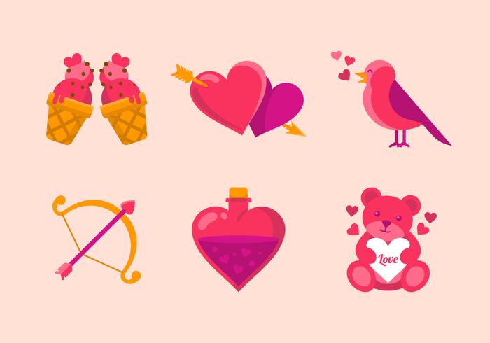 Valentine Elements vector