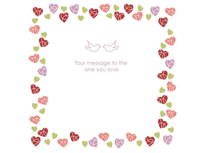 Square frame for Valentine’s Day,  etc. vector