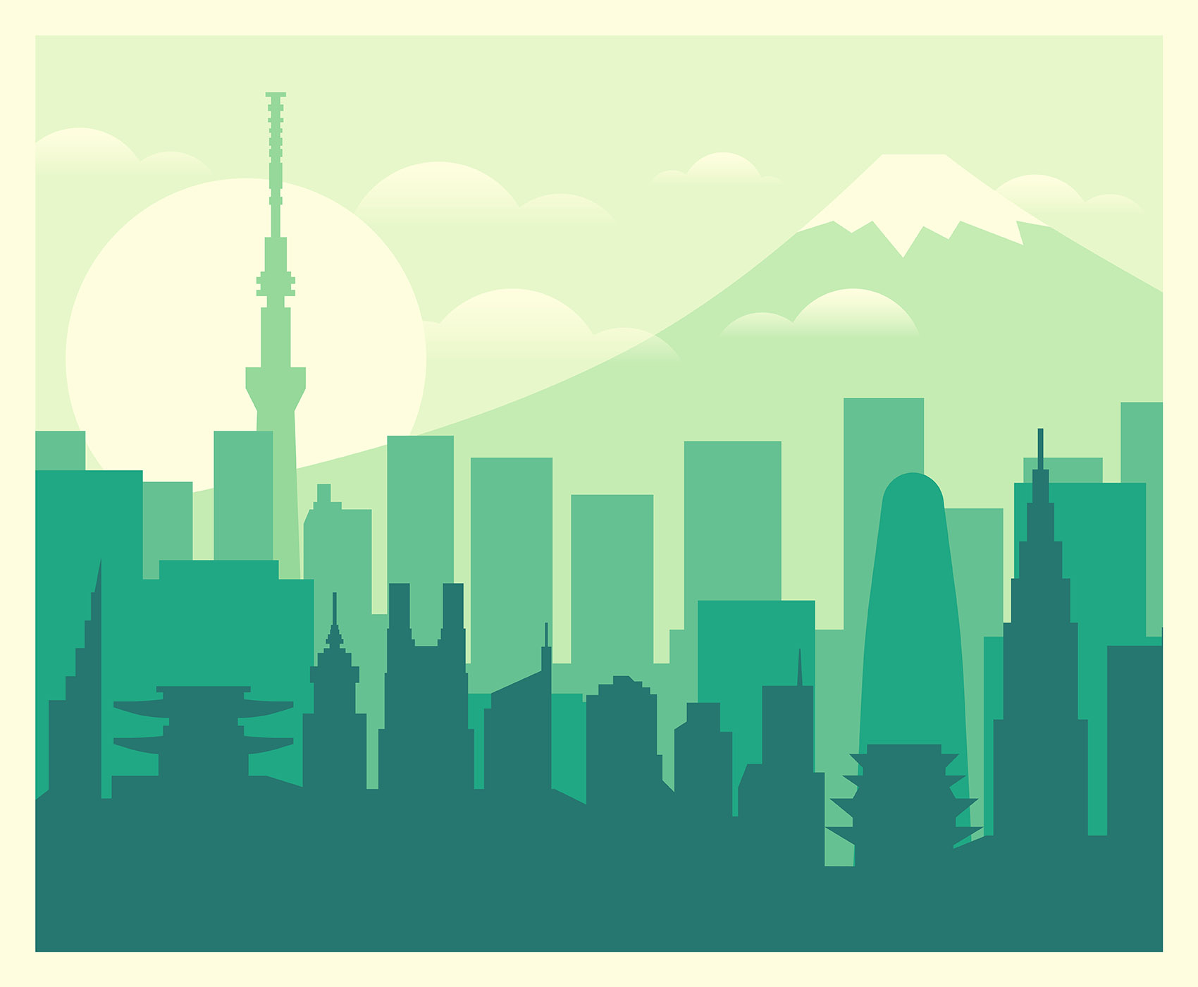 Tokyo Skyline Free Vector Art 39 Free Downloads