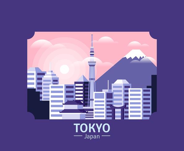 Ilustración de tokio vector