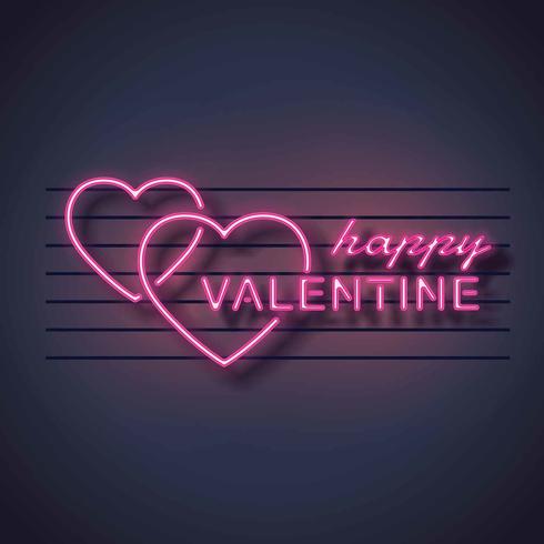 Valentine Vector Neon Sign