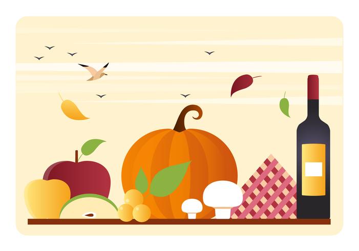 Thanksgiving Dinner Illustration vector