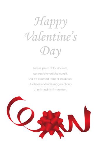 Valentines Daybridal card template with text space vector