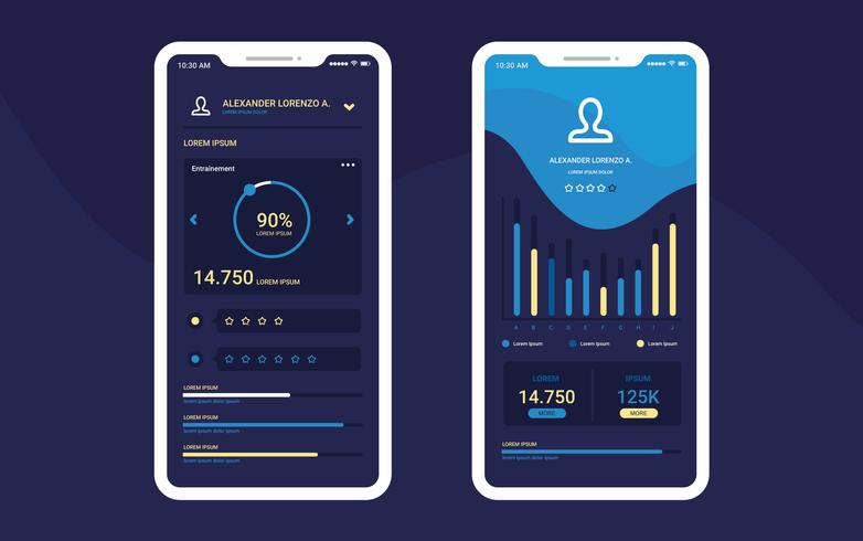 Charts UI Kit Vector