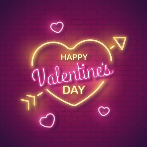 Neon Valentine Vector