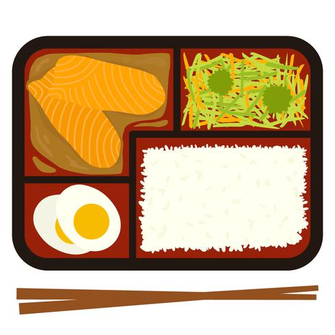 Ilustración de vector de caja bento