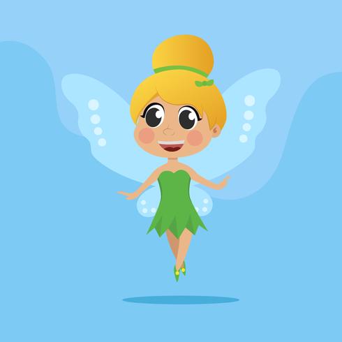 Girl in fairy costume vector