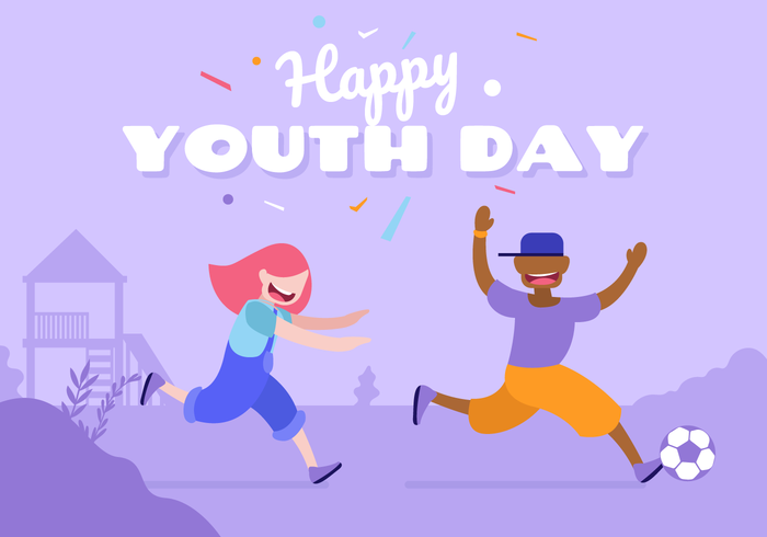 Celebrating World Youth Day Vector Background Illustration