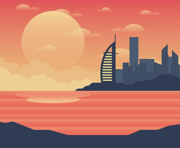 Ilustración de Dubai vector