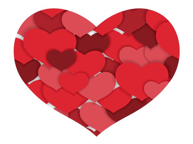 Valentine’s Day abstract heart shape background. vector