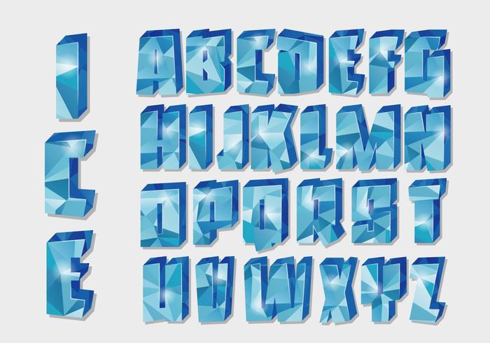 Icy Alphabet Vector