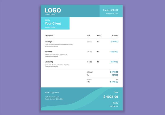 Invoice Template vector