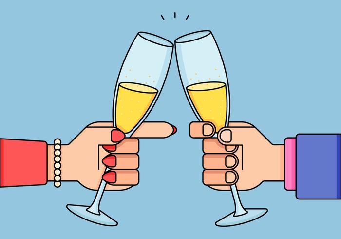 Champagne Toast vector