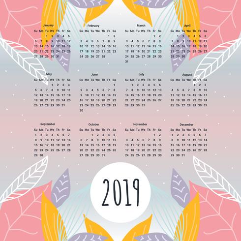 Printable Calendar Vector
