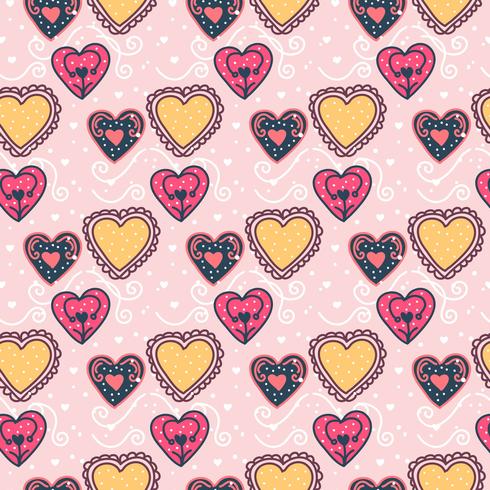 Romantic Valentine Vector Pattern