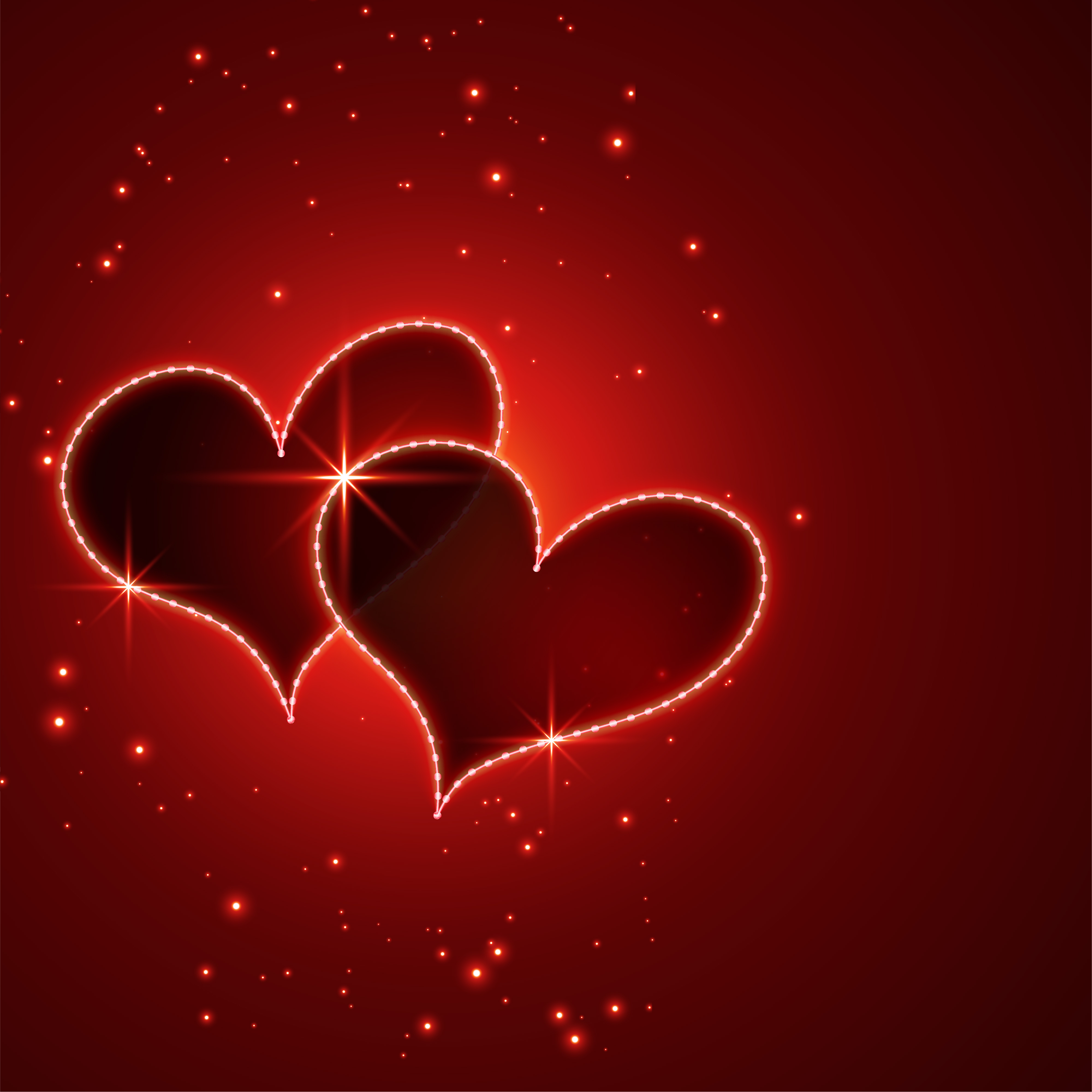 shiny red valentines day hearts background - Download Free Vector Art ...