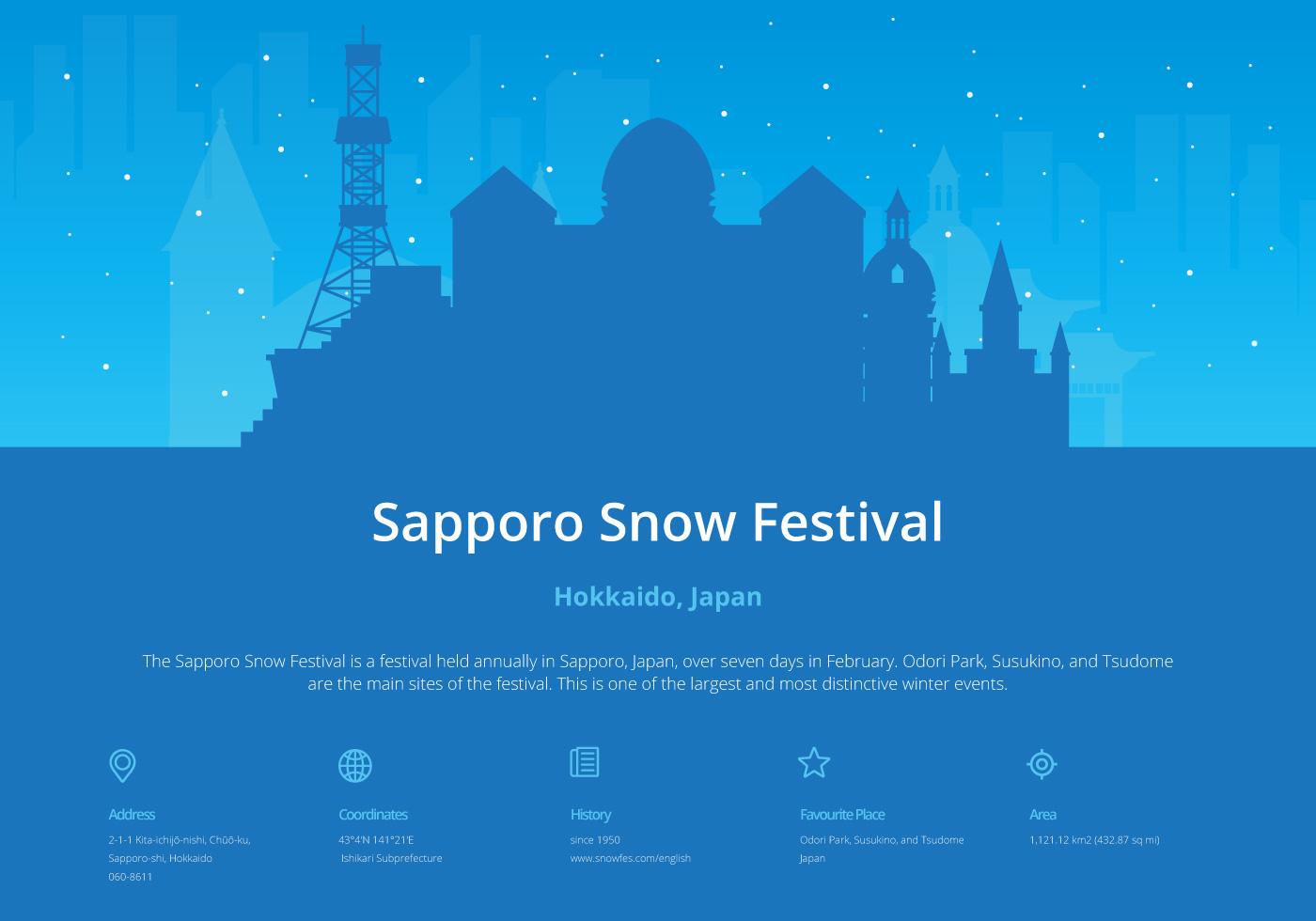 Sapporo Snow Festival con Sapporo Ubicación 273438 Vector en Vecteezy