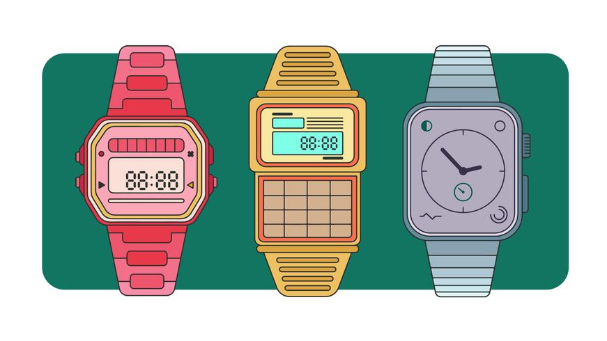 Vector de relojes de pulsera