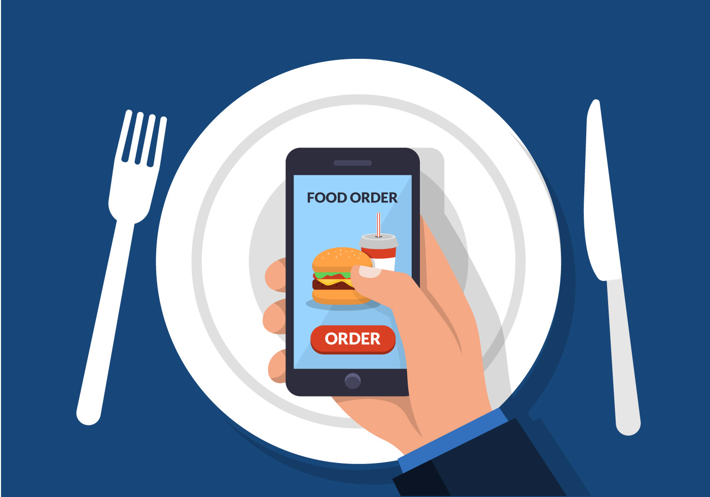 Online Food Order Concept - Download Free Vectors, Clipart ...