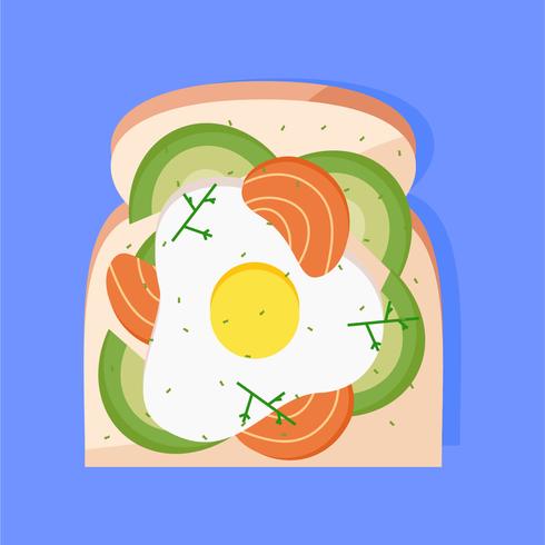 avocado toast vector