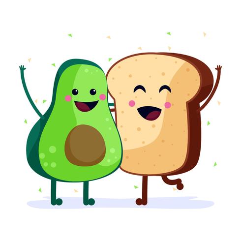 avocado toast vector